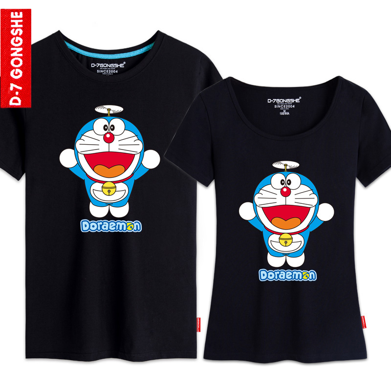 哆啦A梦短袖T恤 第七公社 动漫周边新款夏装卡通机器猫短袖衫