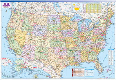 全景展示美国所有公路编号的地图,美国主要城市间公路里程表