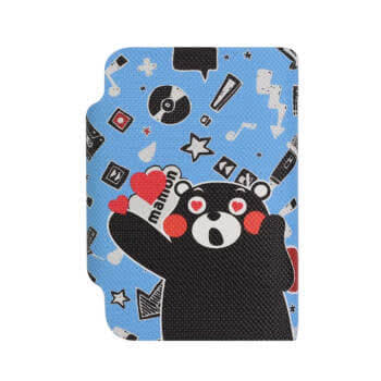 【动漫城】酷MA萌熊本熊搭扣卡包可爱卡通拼色卡包 蓝色