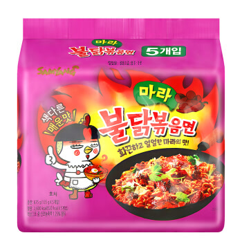 韩国三养（SAMYANG）方便面 火鸡面 超辣鸡肉味麻辣香锅拌面 675g（135g*5包入）