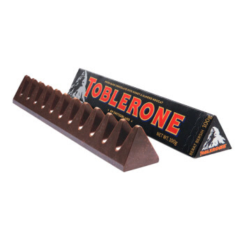 瑞士进口 Toblerone 瑞士三角黑巧克力含蜂蜜及巴旦木糖 糖果零食 100g