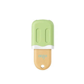 爱国者（aigo）16GB USB3.1 U盘 U333 绿色 雪糕系列 可爱聚焦 高速读写 时尚推拉 亲肤手感
