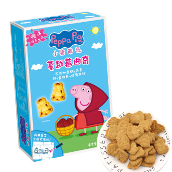 小猪佩奇 Peppa Pig 蔓越莓曲奇饼干 宝宝零食 卡通饼干 盒装 120g