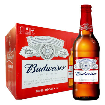 百威（Budweiser）啤酒 大瓶装 460ml*12瓶