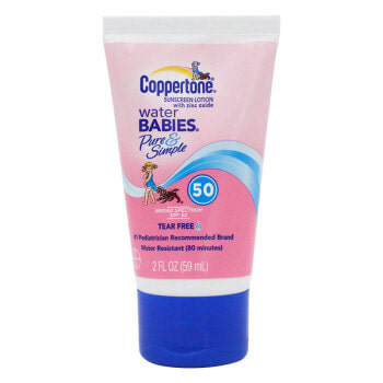 确美同（Coppertone）水宝宝纯净防晒霜 SPF50 59ml（温和滋润 防水防汗 隔离紫外线 PA+++）