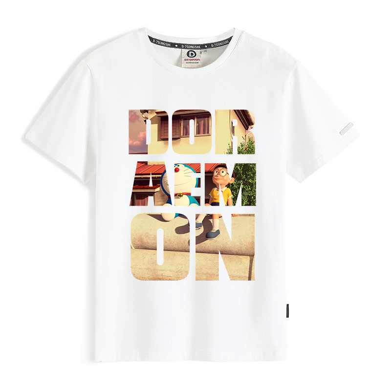 哆啦A梦短袖T恤第七公社 情侣装夏装新款男士打底衫半袖衣服