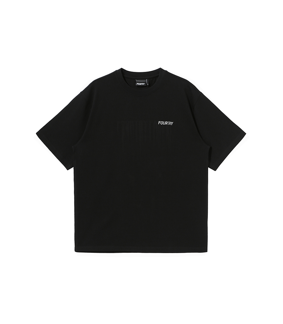 FOURTRY黑色反光背后LOGO T恤 21SS01BK50X